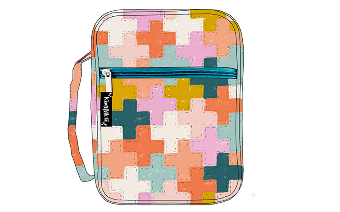 Cross Quilt Patchwork Bible Cover - Kingfolk Co