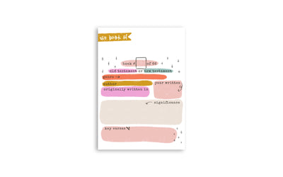 Books of the Bible Summary Fill-in Notepad - Kingfolk Co
