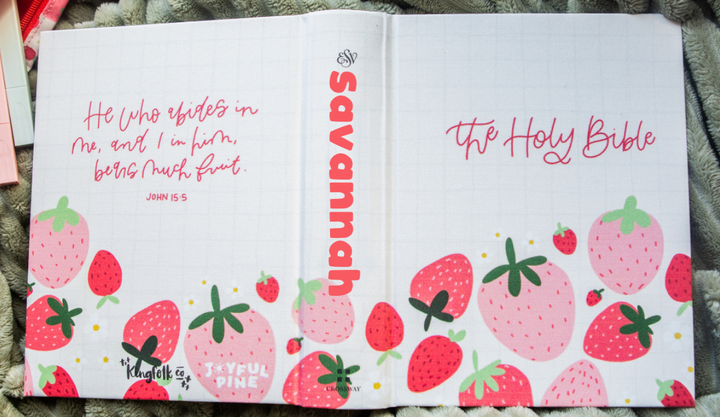 Sweet Strawberries ESV Journaling Bible - Collab with Joyful Pine - Kingfolk Co