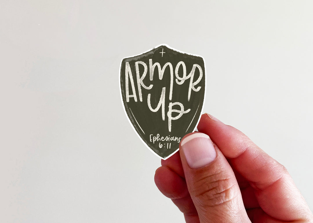 Armor Up Black Vinyl Sticker - Kingfolk Co