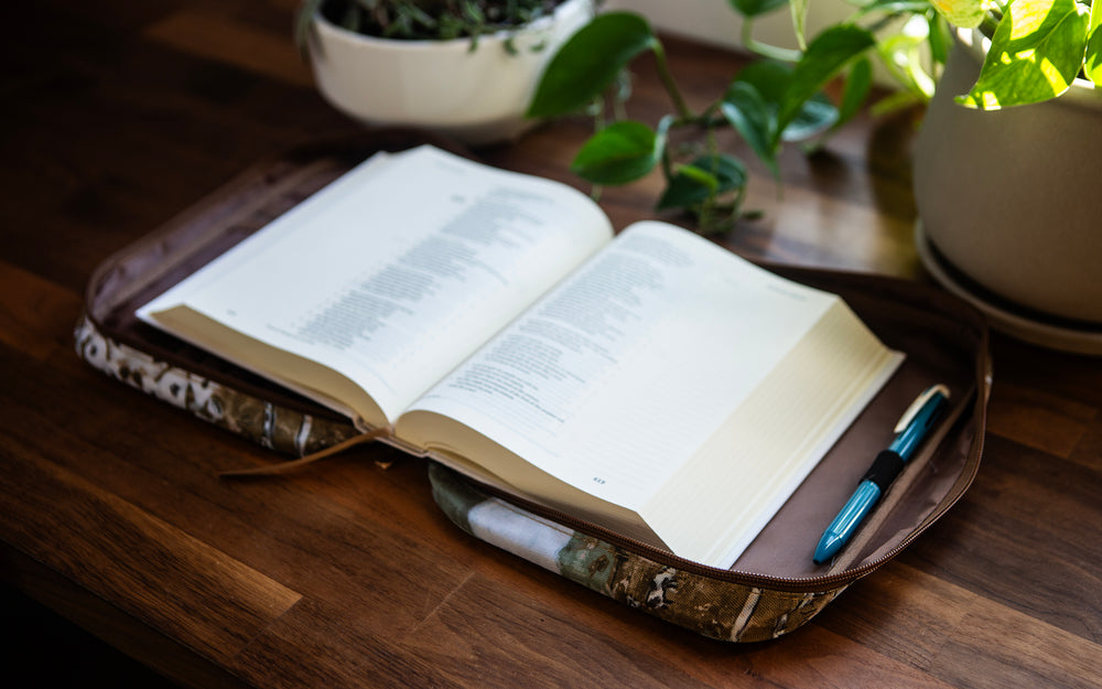 Pasture of Peace Bible Cover Designed By Christy Beasley - Kingfolk Co