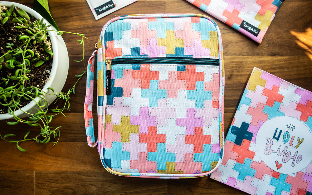 Cross Quilt Patchwork Bible Cover - Kingfolk Co