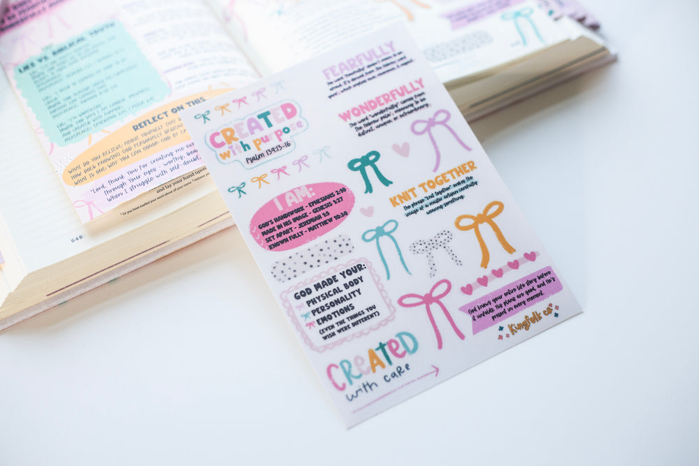 Fearfully + Wonderfully Made Sticker Sheet - Kingfolk Co