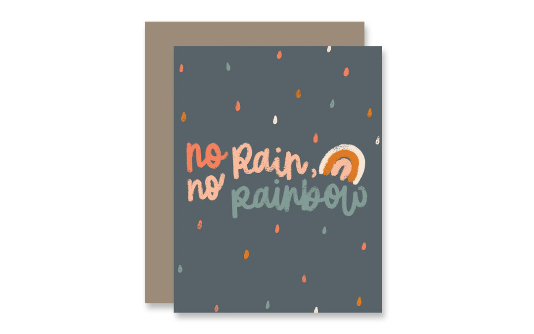 No Rain, No Rainbow Greeting Card - Kingfolk Co