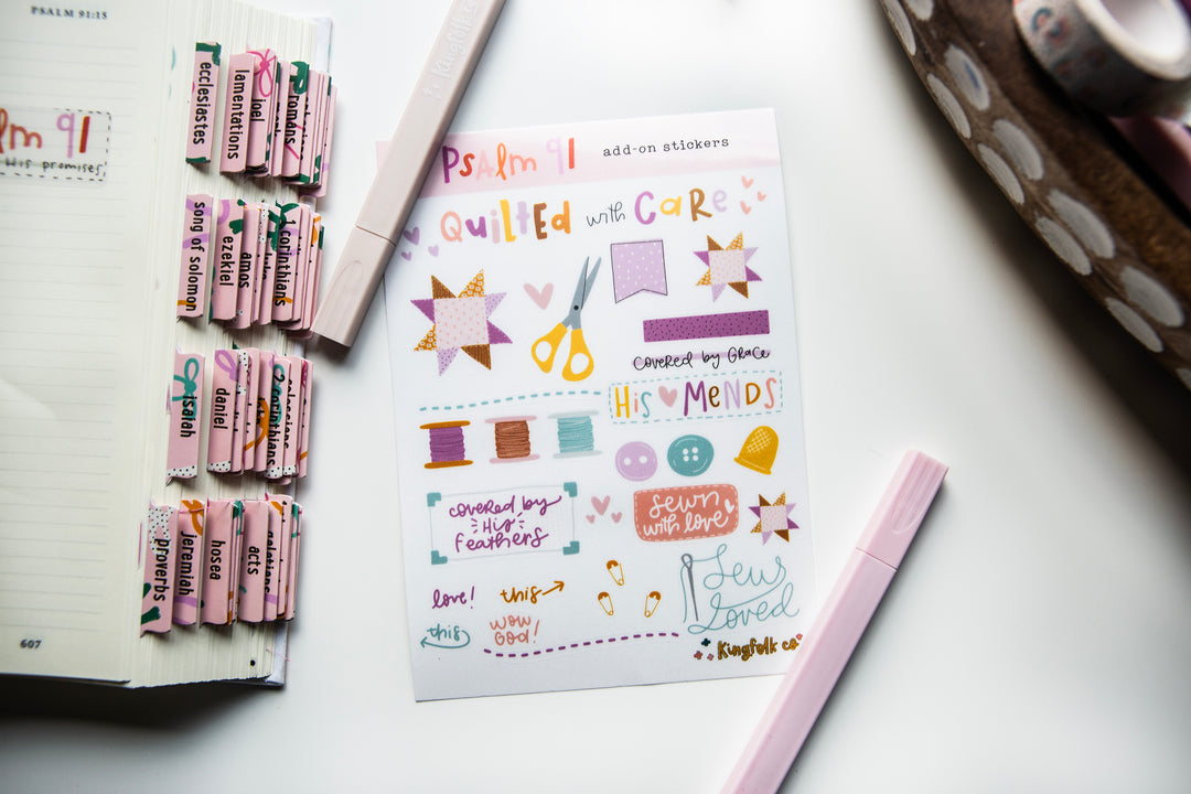 Psalm 91 ADD-ON Sticker Sheet - Kingfolk Co