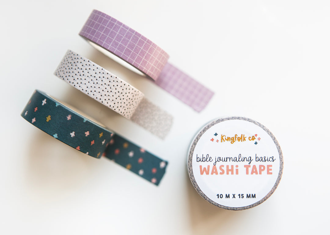Bible Journaling Basics Washi Tape Bundle (Set of 3) - Kingfolk Co