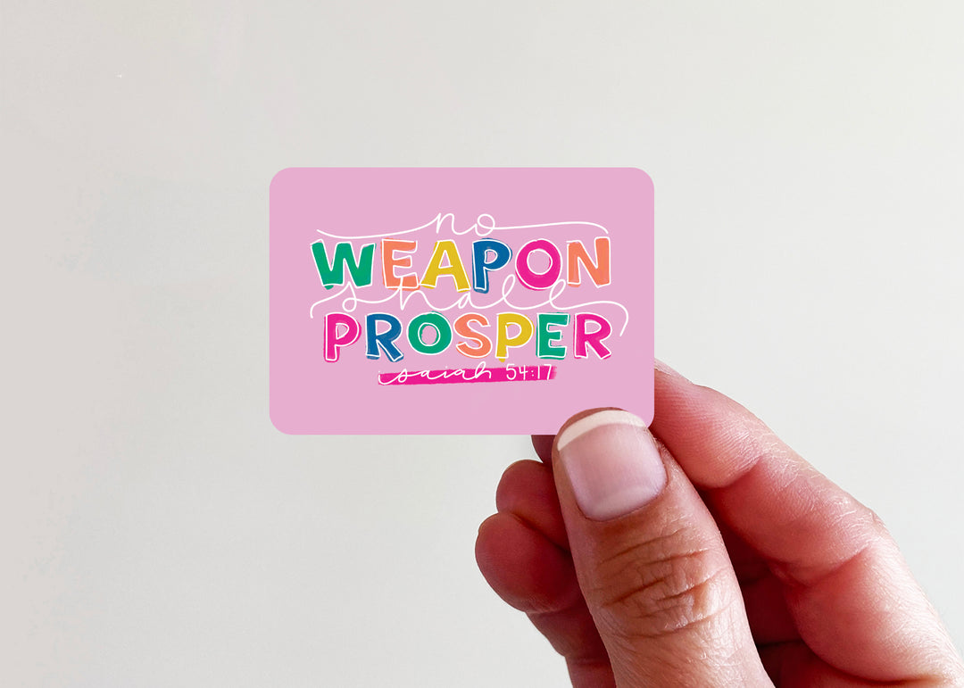 No Weapon Shall Prosper Vinyl Sticker - Kingfolk Co