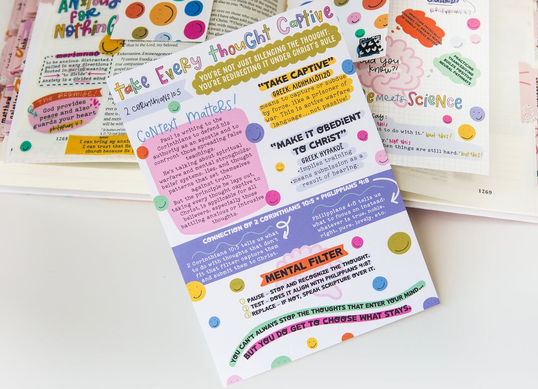 Take Every Thought Captive Tip-in Sheet - Kingfolk Co