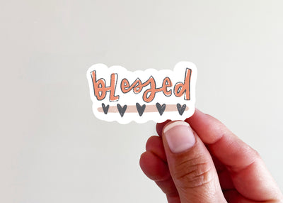 Blessed with hearts Vinyl Sticker - Kingfolk Co