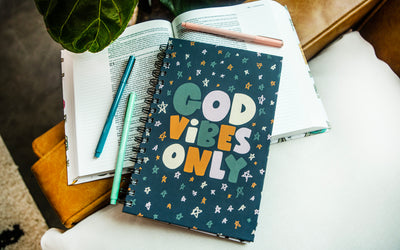 God Vibes Only Spiral Lined Notebook - Kingfolk Co