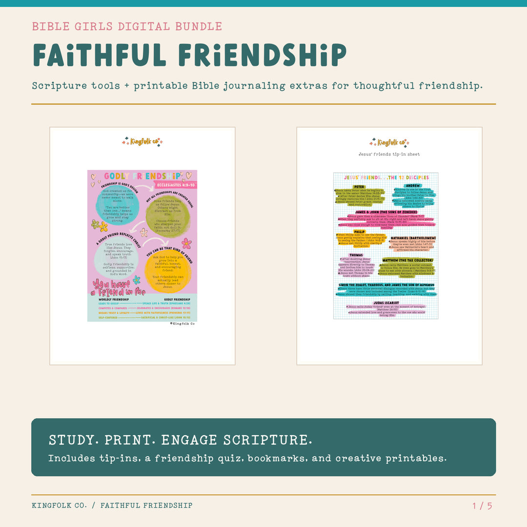 Faithful Friendship | Digital Bible Study Bundle - Kingfolk Co