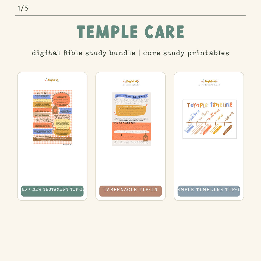 Temple Care | Digital Bible Study Bundle - Kingfolk Co
