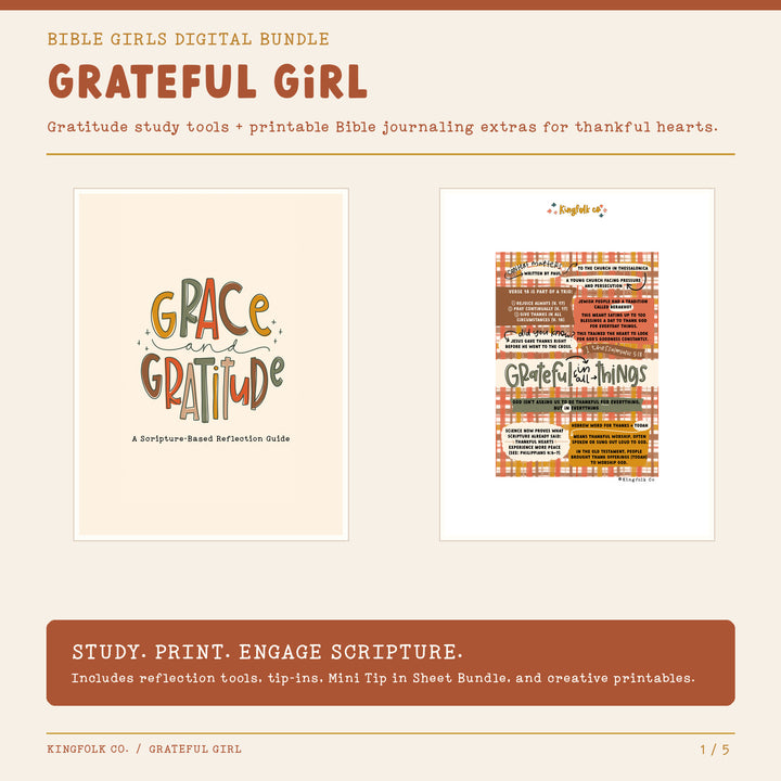 Grateful Girl | Digital Bible Study Bundle - Kingfolk Co