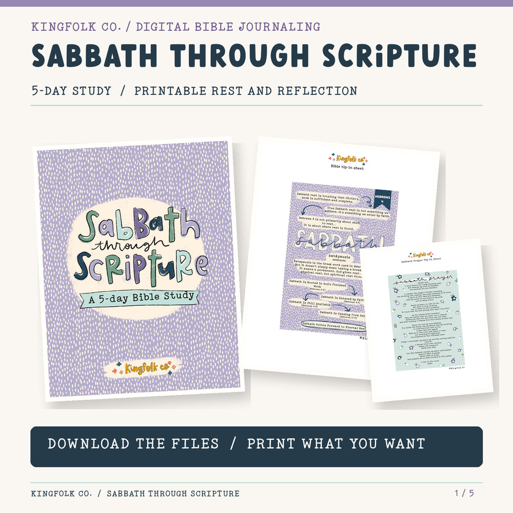 Sabbath Through Scripture | Digital Bible Study Bundle - Kingfolk Co