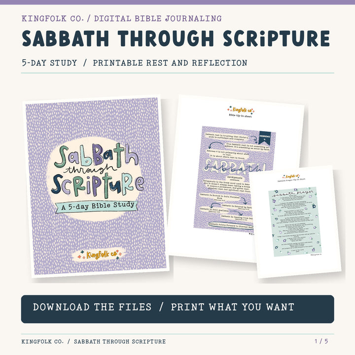 Sabbath Through Scripture | Digital Bible Study Bundle - Kingfolk Co