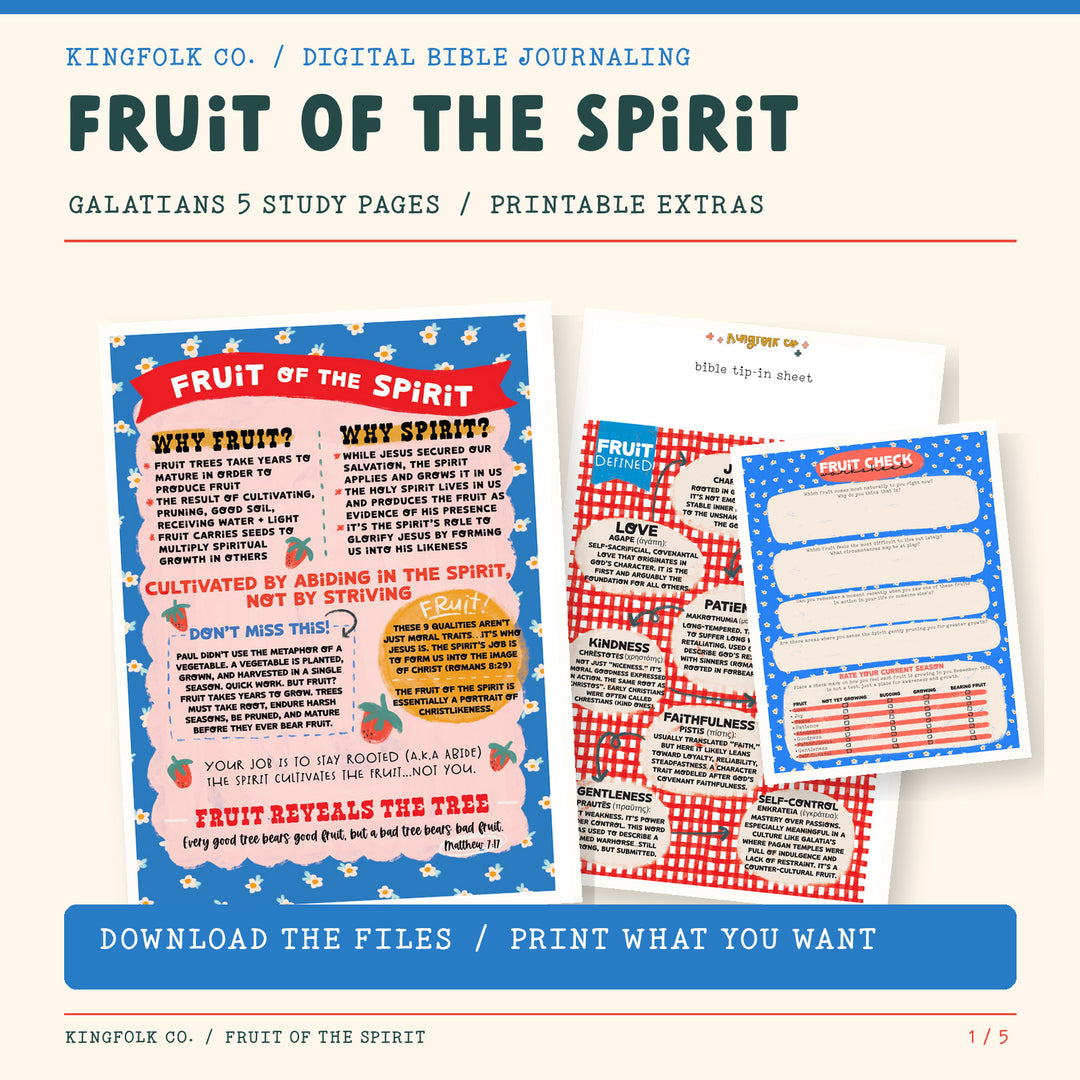 Fruit of the Spirit | Digital Bible Study Bundle - Kingfolk Co