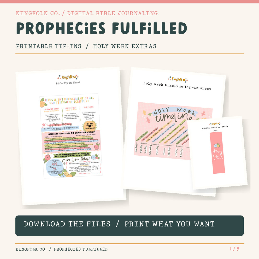 Prophecies Fulfilled | Digital Bible Study Bundle - Kingfolk Co
