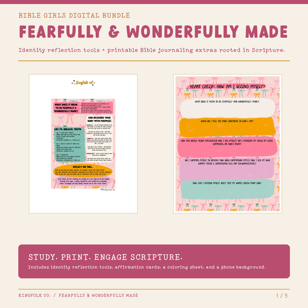 Fearfully and Wonderfully Made | Digital Bible Study Bundle - Kingfolk Co