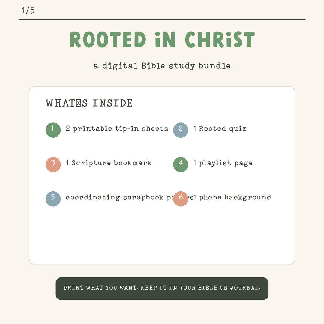 Rooted in Christ | Digital Bible Study Bundle - Kingfolk Co