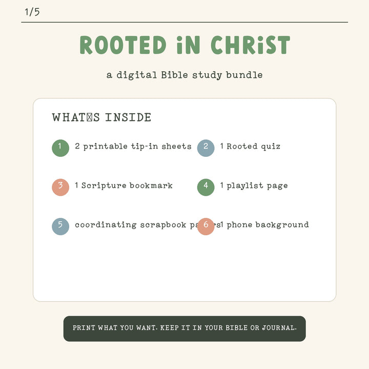Rooted in Christ | Digital Bible Study Bundle - Kingfolk Co
