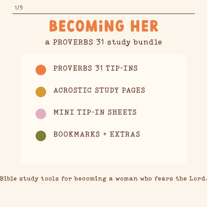 Proverbs 31 | Digital Bible Study Bundle - Kingfolk Co