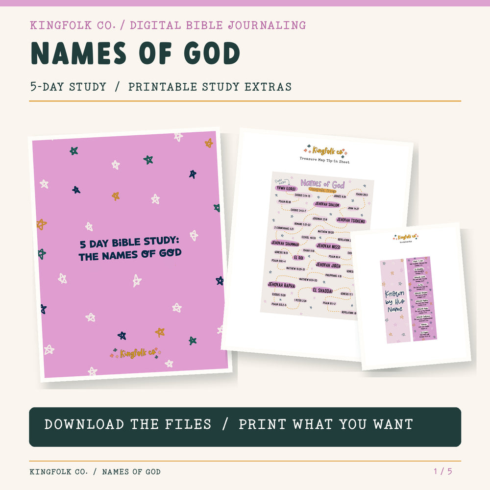 Names of God | Digital Bible Study Bundle - Kingfolk Co