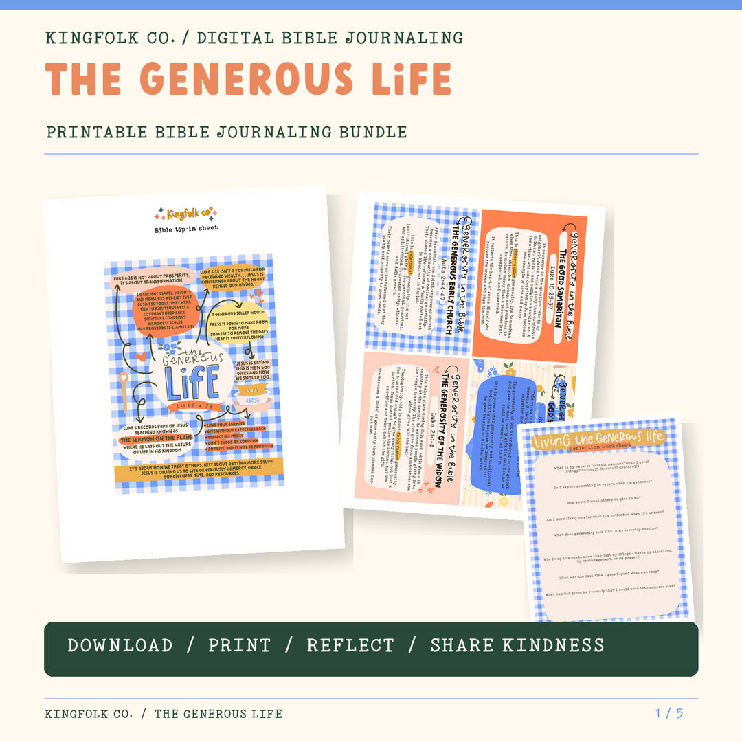 The Generous Life | Digital Bible Study Bundle - Kingfolk Co