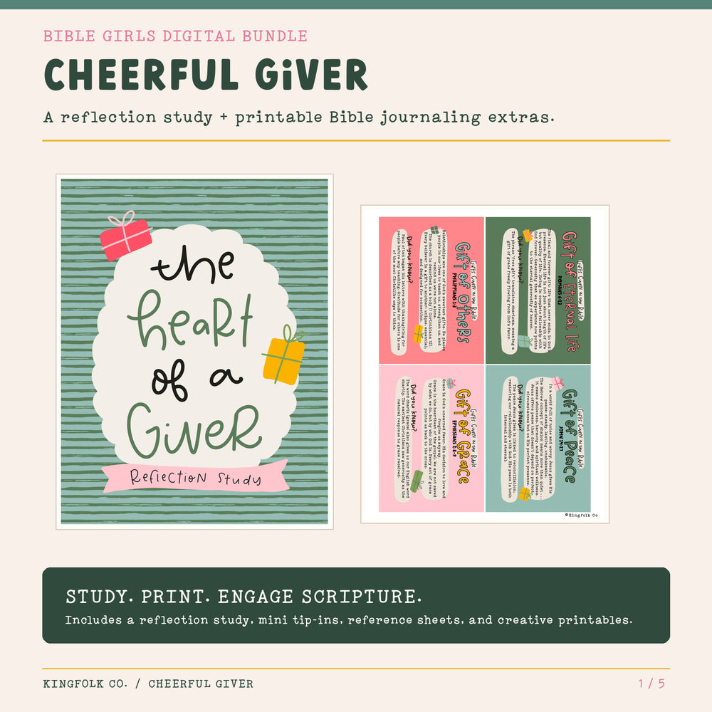 Cheerful Giver | Digital Bible Study Bundle - Kingfolk Co