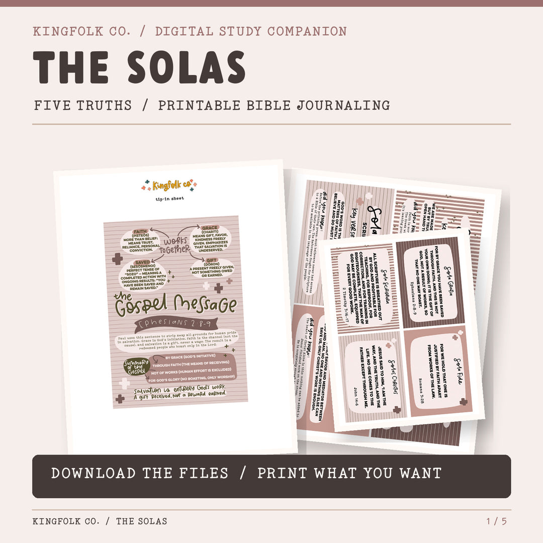 The Solas / Reformation Day | Digital Bible Study Bundle - Kingfolk Co