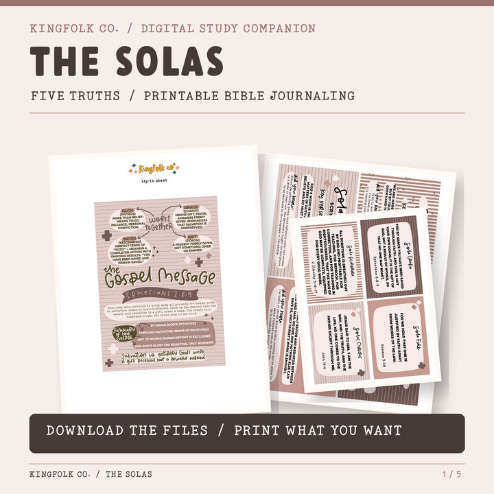 The Solas / Reformation Day | Digital Bible Study Bundle - Kingfolk Co