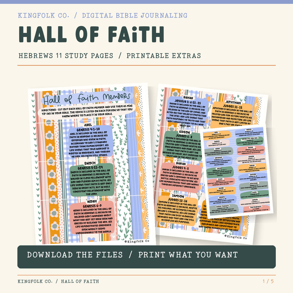 Hall of Faith | Digital Bible Study Bundle - Kingfolk Co
