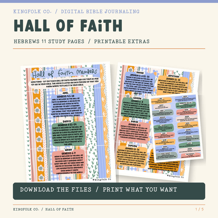 Hall of Faith | Digital Bible Study Bundle - Kingfolk Co