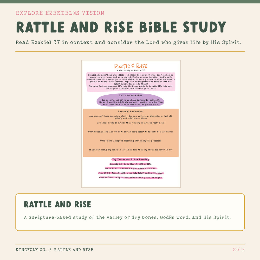 Dry Bones (Ezekiel 37) | Digital Bible Study Bundle - Kingfolk Co