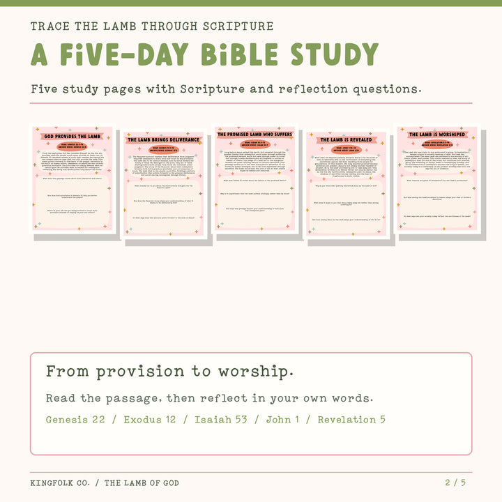 The Lamb of God | Digital Bible Study - Kingfolk Co