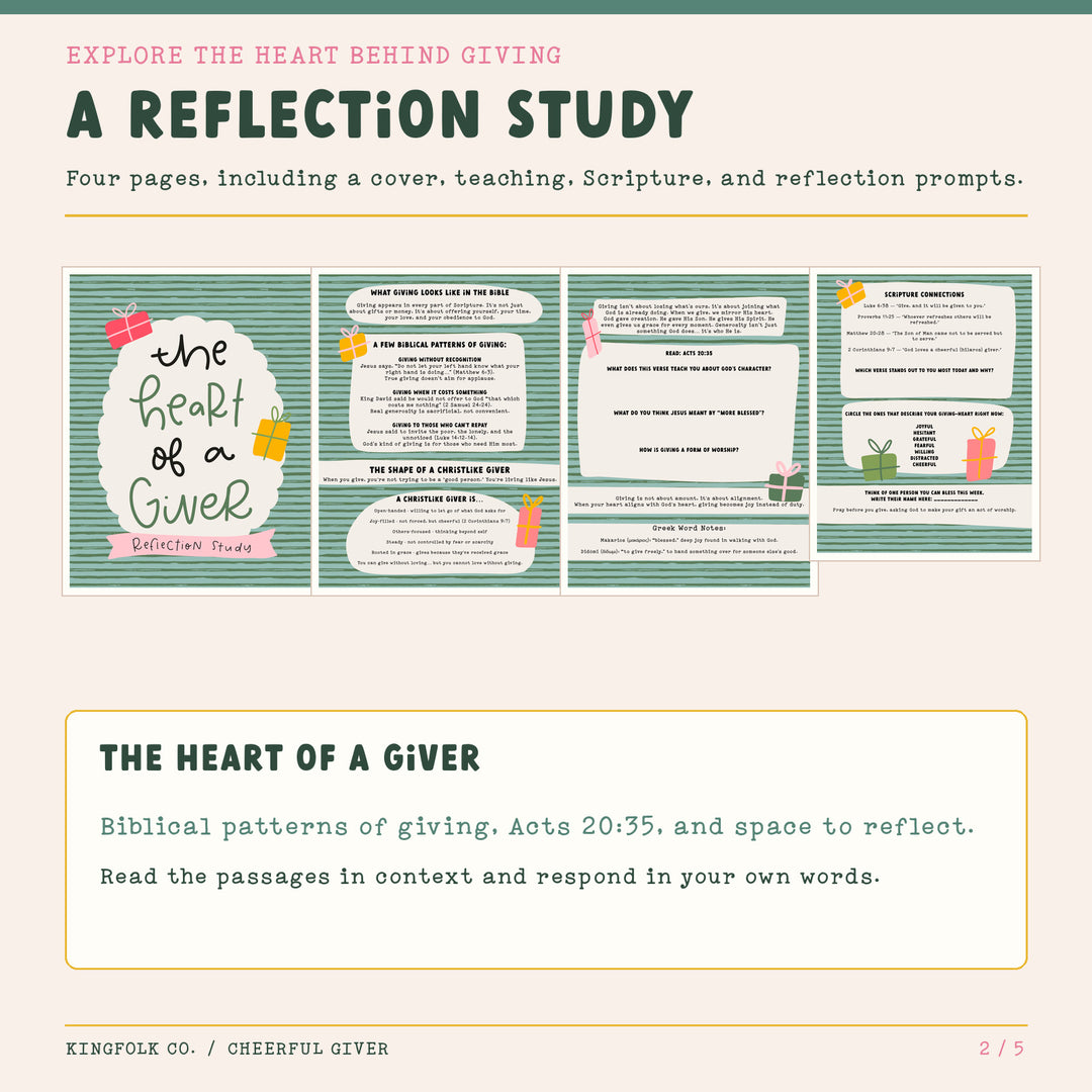 Cheerful Giver | Digital Bible Study Bundle - Kingfolk Co