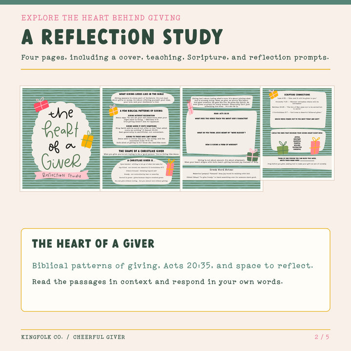 Cheerful Giver | Digital Bible Study Bundle - Kingfolk Co