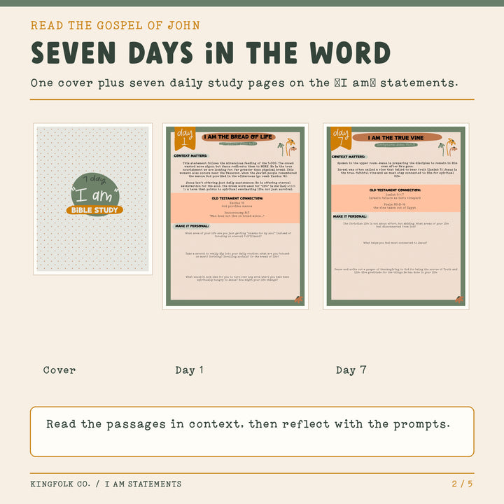 I Am Statements | Digital Bible Study Bundle - Kingfolk Co