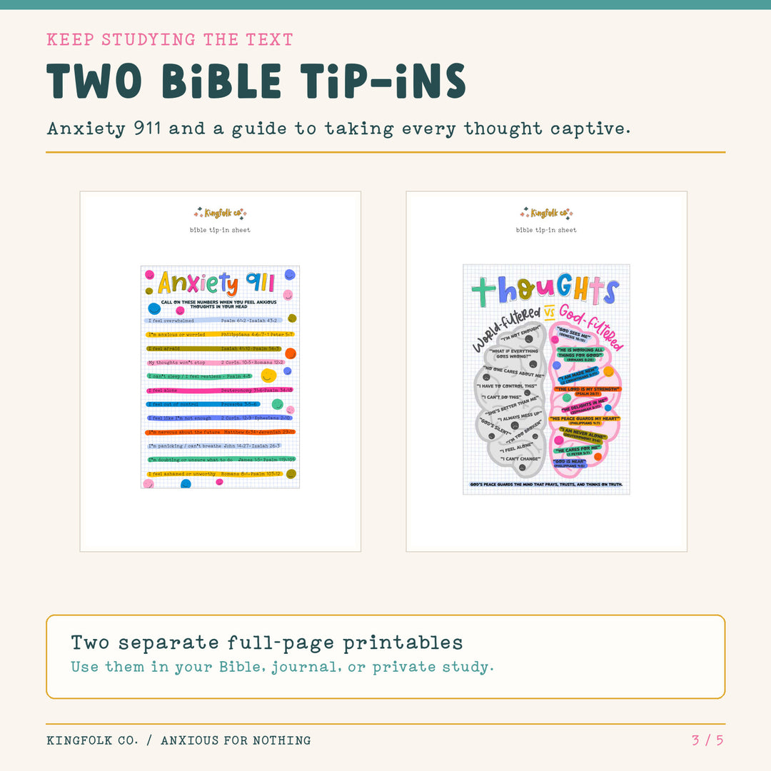 Anxious for Nothing | Digital Bible Study Bundle - Kingfolk Co