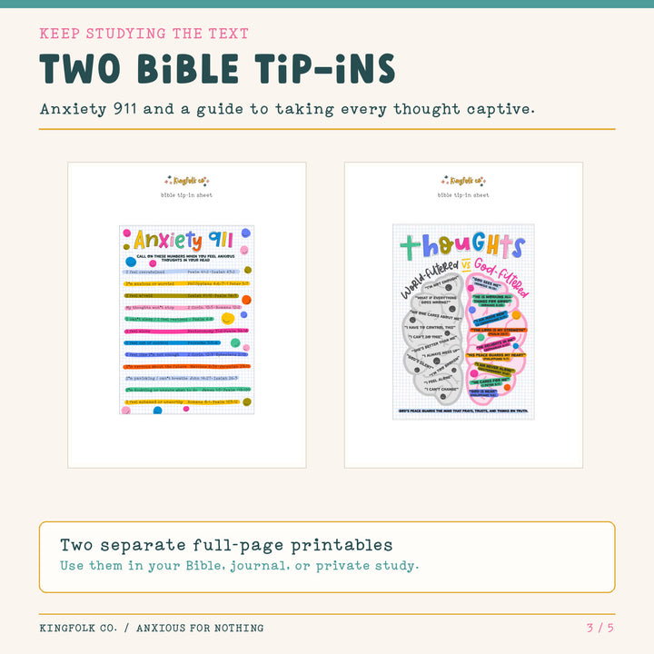 Anxious for Nothing | Digital Bible Study Bundle - Kingfolk Co