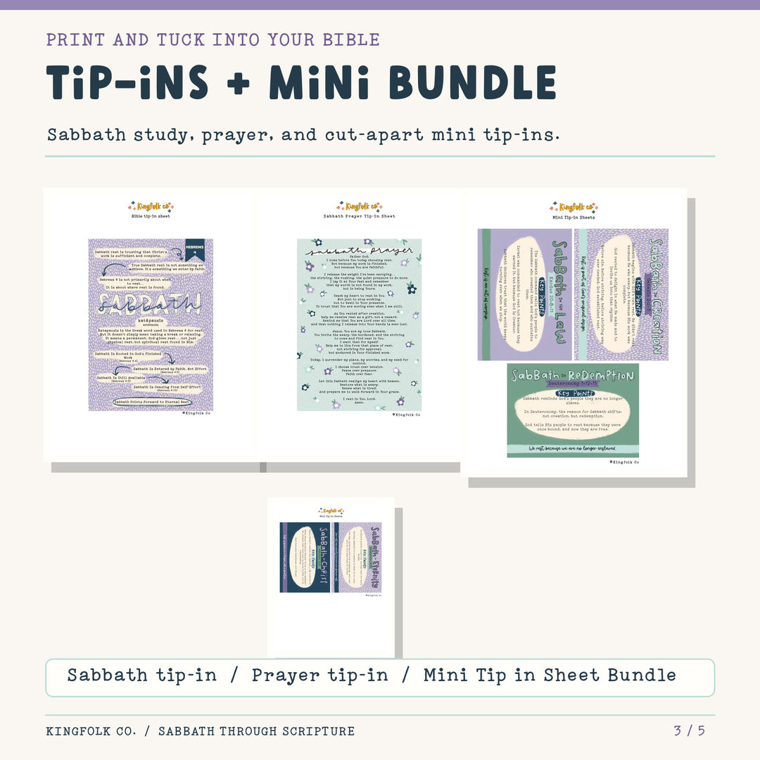 Sabbath Through Scripture | Digital Bible Study Bundle - Kingfolk Co