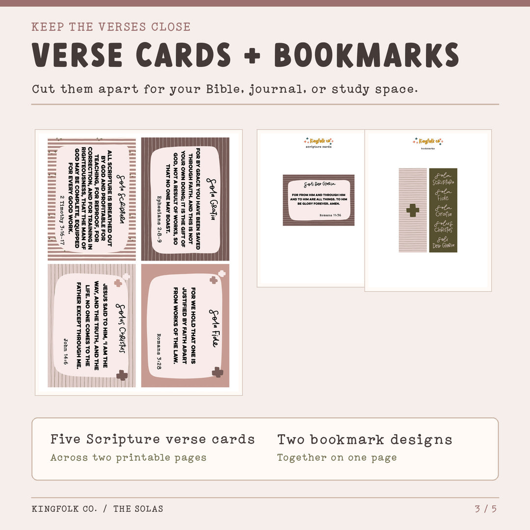 The Solas / Reformation Day | Digital Bible Study Bundle - Kingfolk Co
