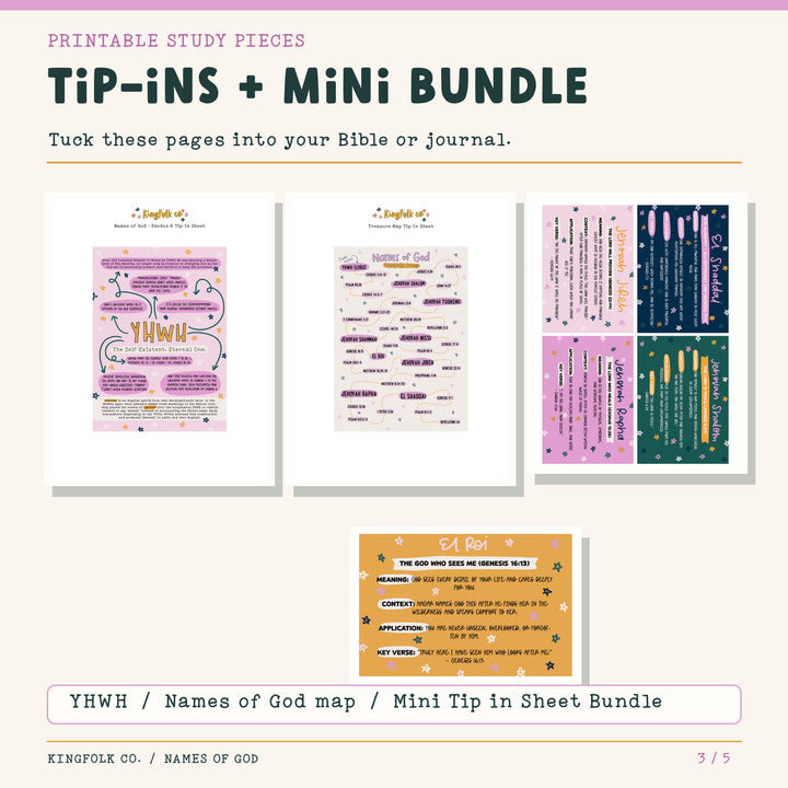 Names of God | Digital Bible Study Bundle - Kingfolk Co