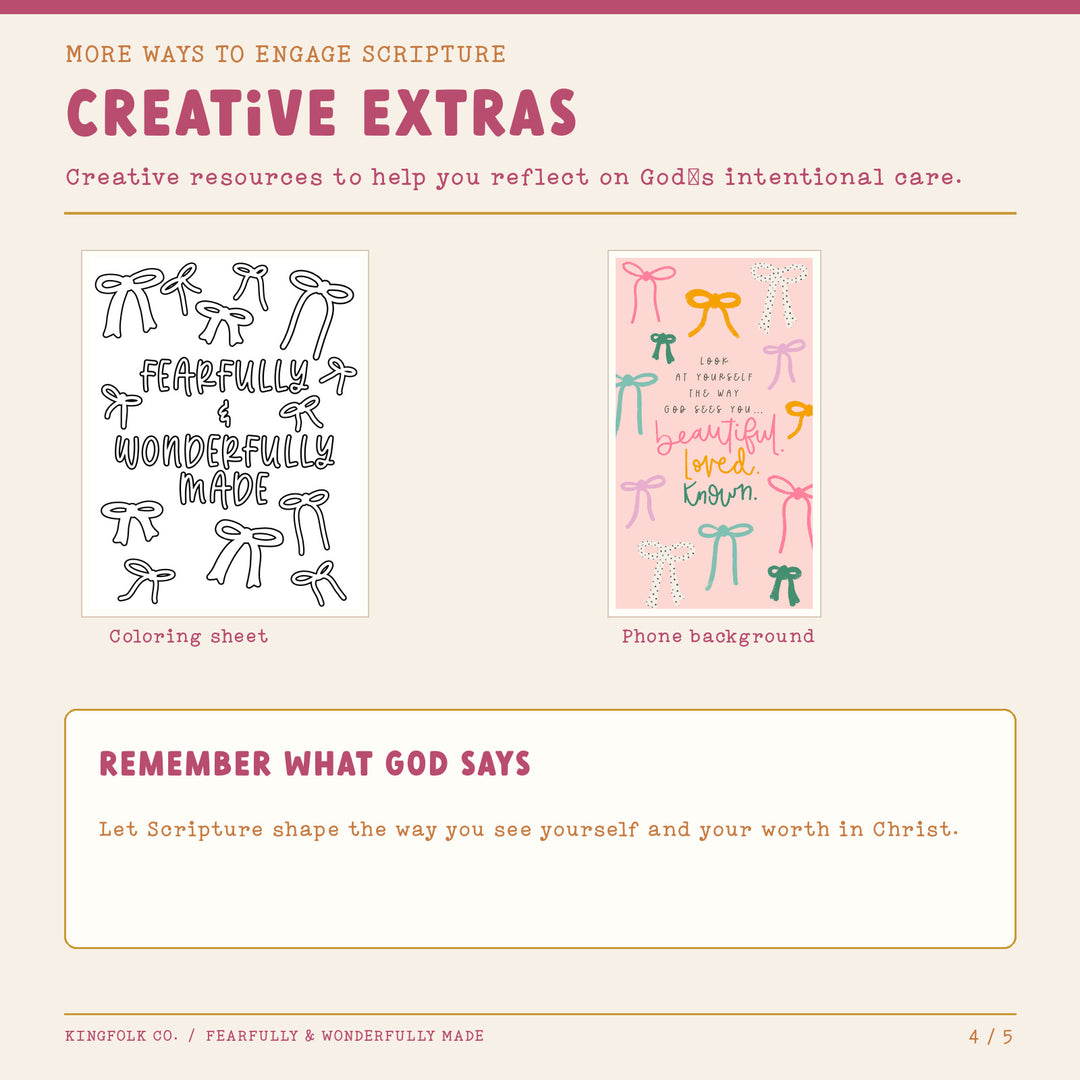 Fearfully and Wonderfully Made | Digital Bible Study Bundle - Kingfolk Co