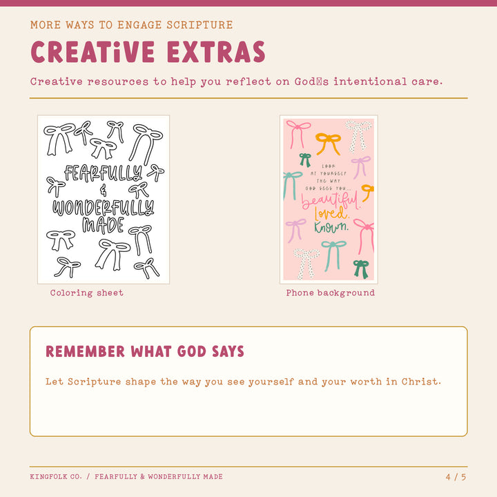 Fearfully and Wonderfully Made | Digital Bible Study Bundle - Kingfolk Co