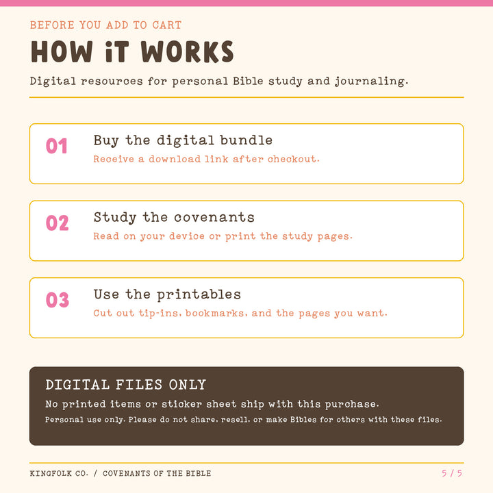 Covenants in the Bible | Digital Bible Study Bundle - Kingfolk Co