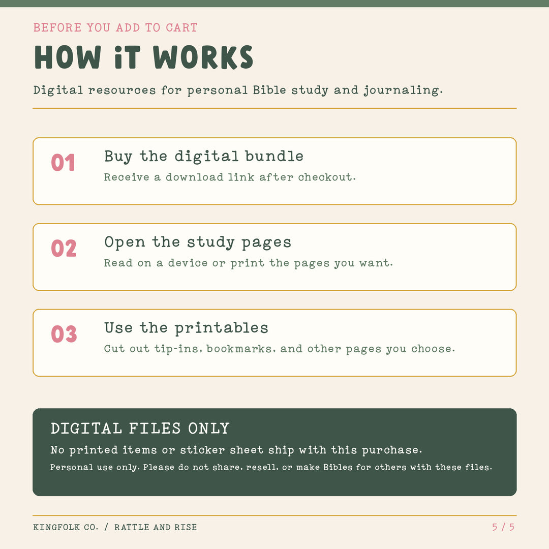 Dry Bones (Ezekiel 37) | Digital Bible Study Bundle - Kingfolk Co