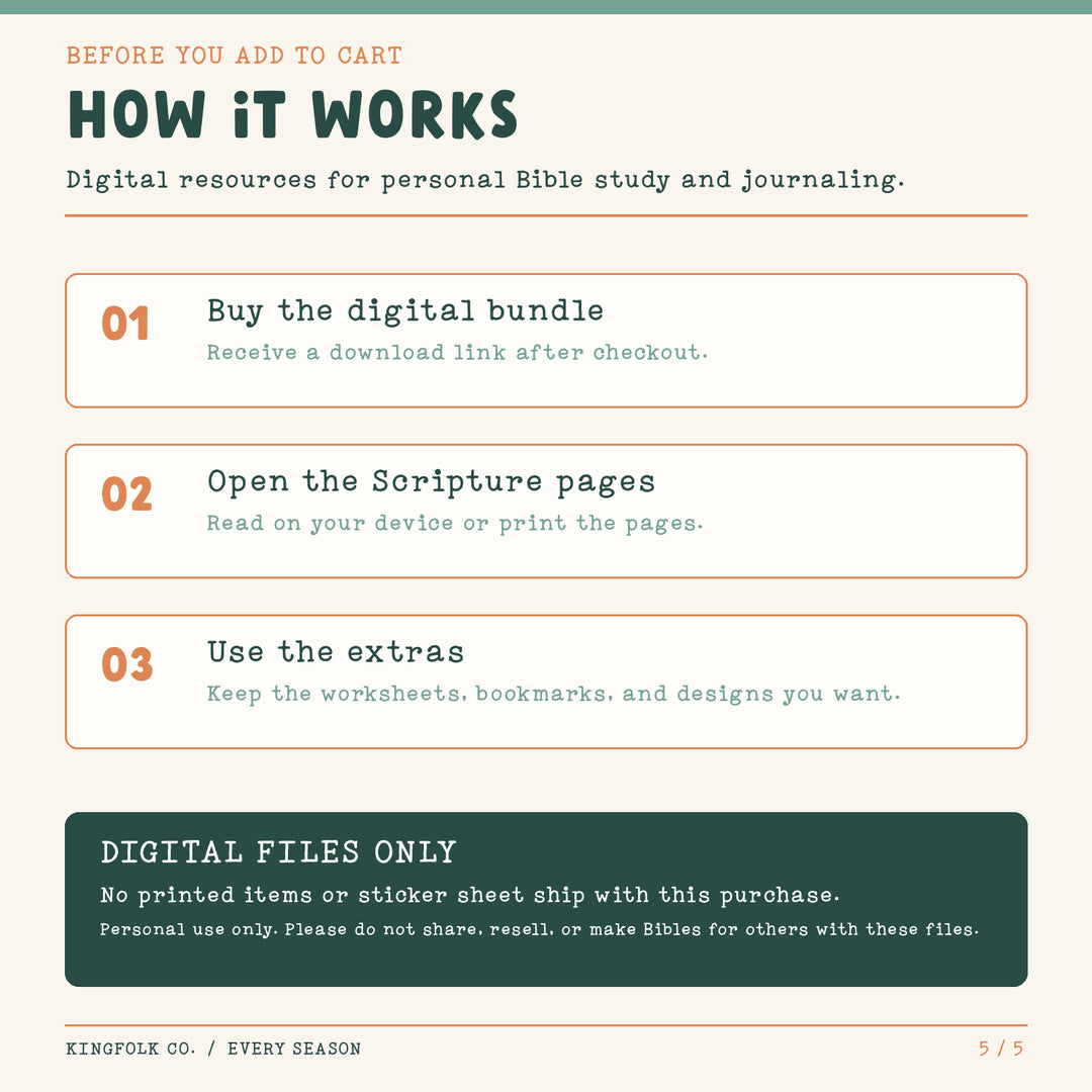 Every Season | Digital Bible Study Bundle - Kingfolk Co