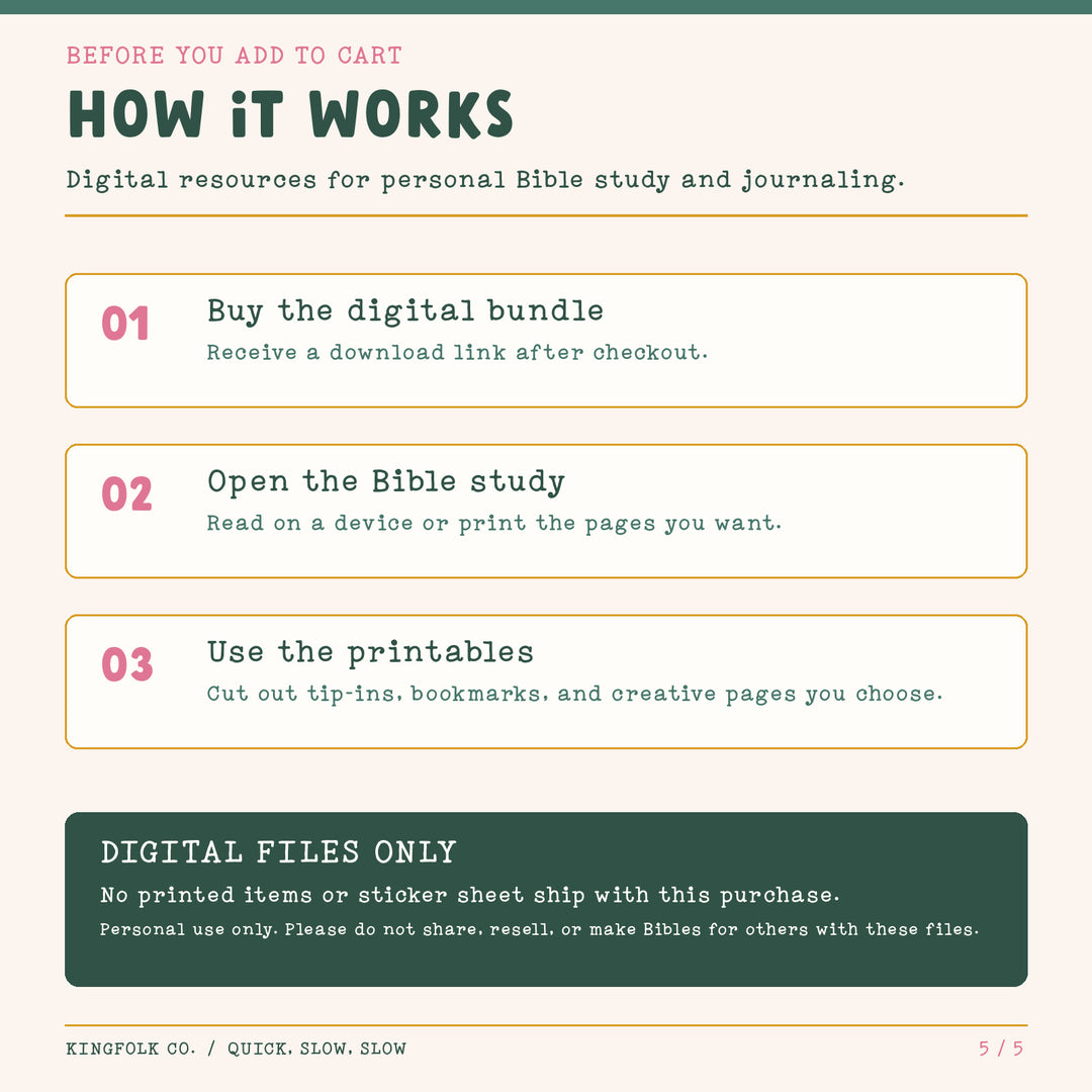 Dance Steps of Life | Digital Bible Study Bundle - Kingfolk Co