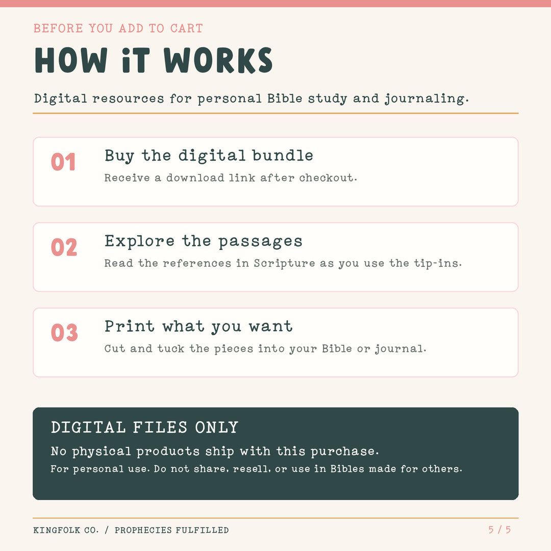 Prophecies Fulfilled | Digital Bible Study Bundle - Kingfolk Co