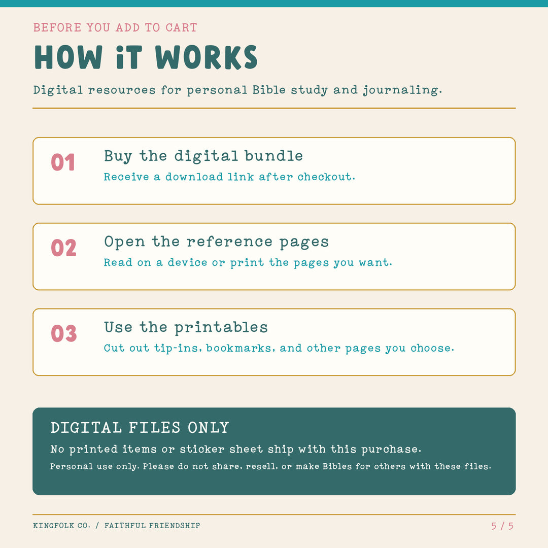 Faithful Friendship | Digital Bible Study Bundle - Kingfolk Co
